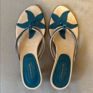 Coach Kitten Heel Thong Sandals